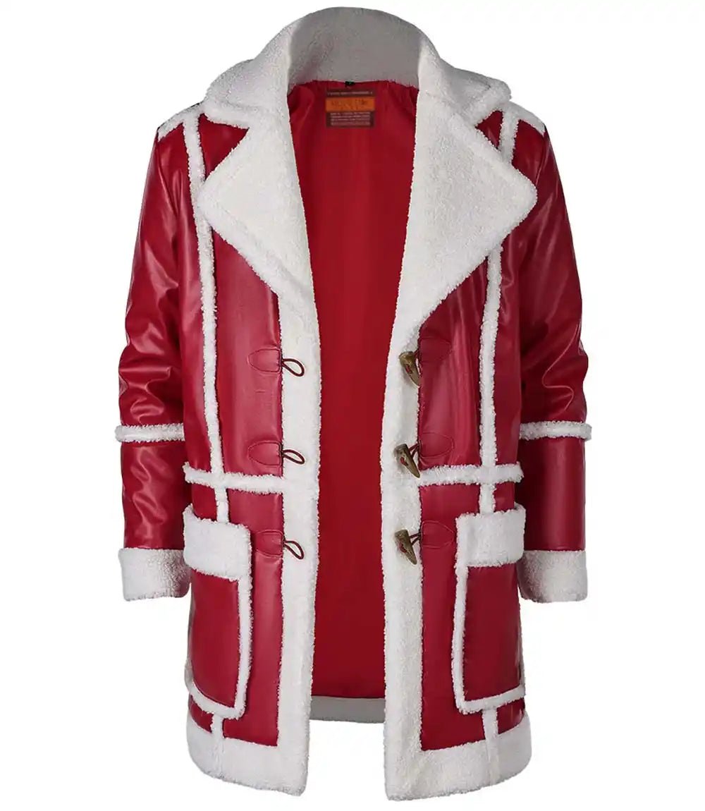 Red One J.K. Simmons Santa Coat | Leather Santa Claus Jacket