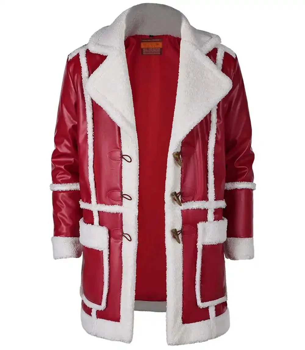 Red One J.K. Simmons Santa Coat | Leather Santa Claus Jacket Red One J.K. Simmons Santa Coat | Leather Santa Claus Jacket