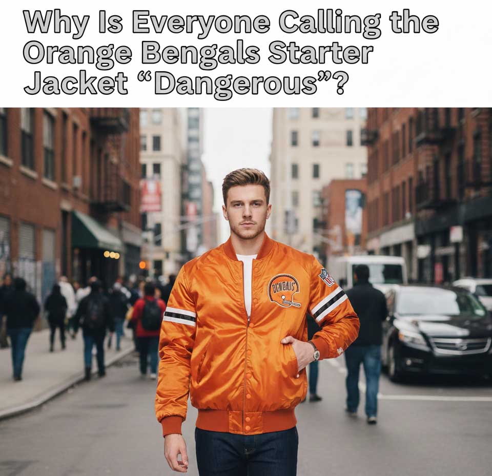 Orange Satin Bengals Starter Jacket