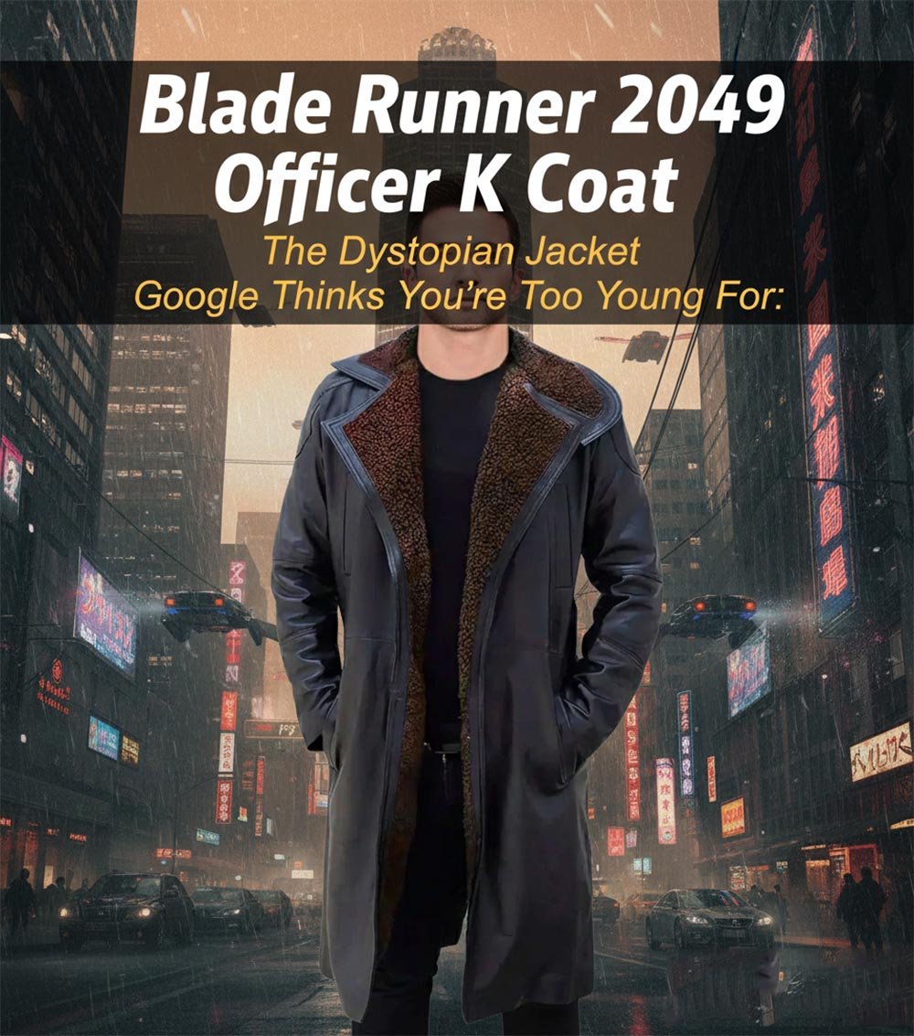 Blade Runner 2049 Officer K Coat: The Dystopian Jacket Google Thinks You’re Too Young For: - MovieStarJacket