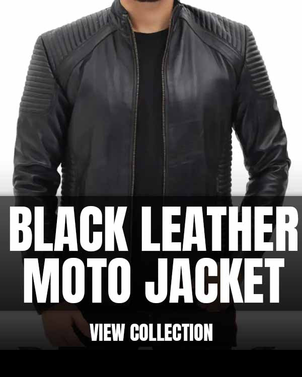 Black Leather Moto Jacket