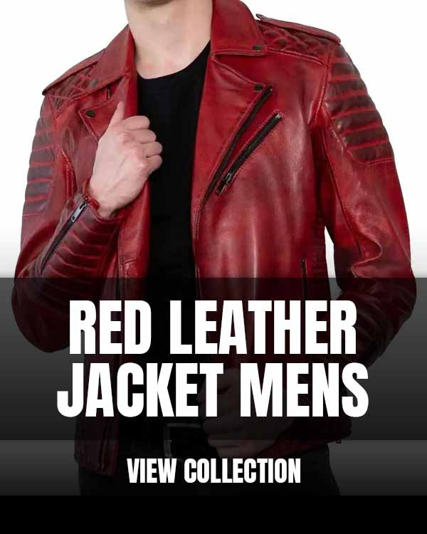 Red Leather Jacket Mens