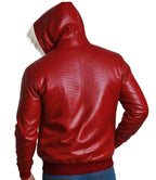 Crocodile Dark Red Leather Jacket