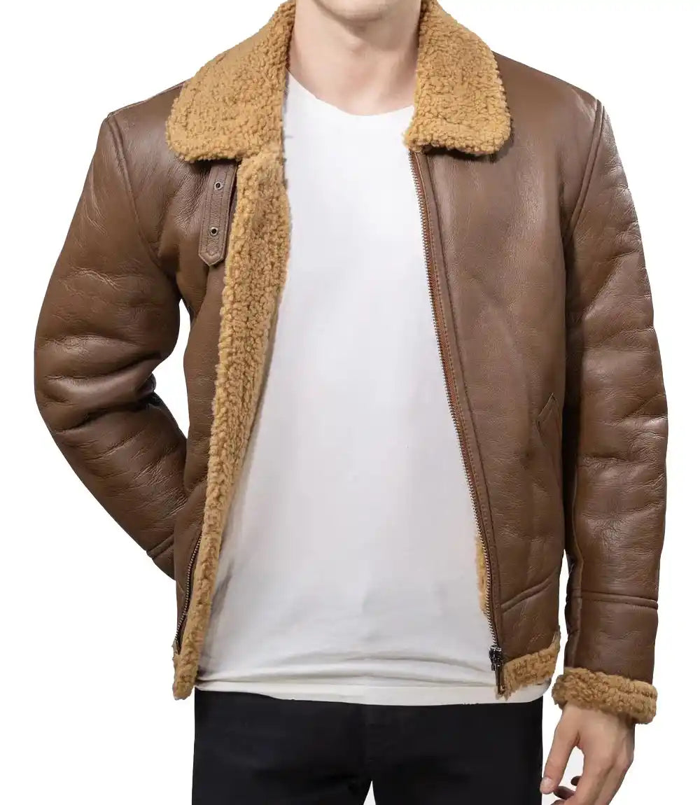 WW2 Bomber Jacket Brown Leather

