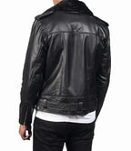 Mens Fur Collar Modern Streetwear Biker Leather Jacket