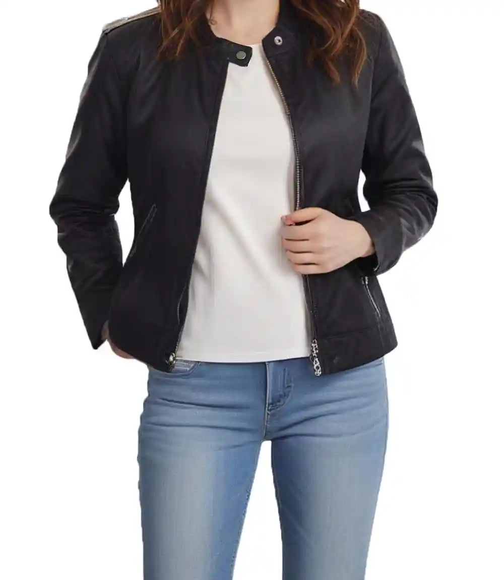 Leather Moto Jacket Women

