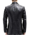 Texture Alligator Leather Coat

