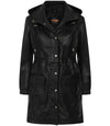 Womens Leather Duffle Coat