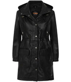 Womens Leather Duffle Coat