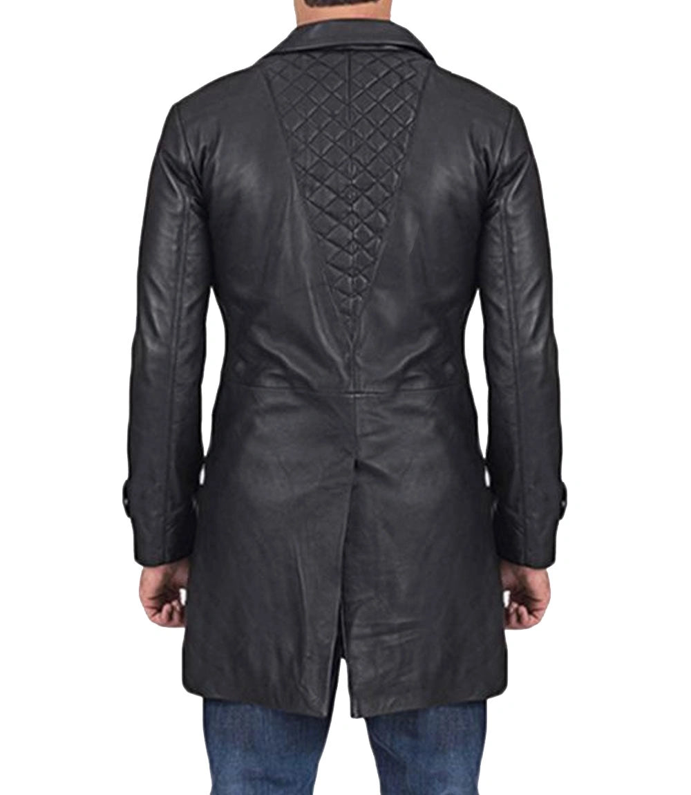 Black Leather Long Coat