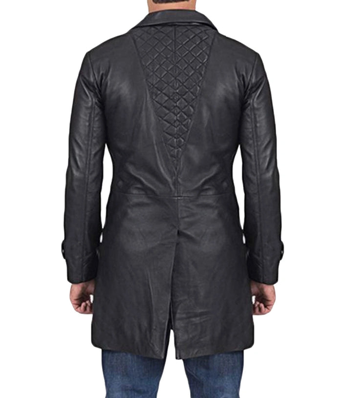 Black Leather Long Coat