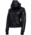Leather Bomber Jacket Womens