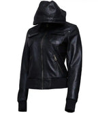Leather Bomber Jacket Womens