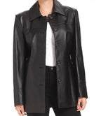 Ladies Leather Car Coat