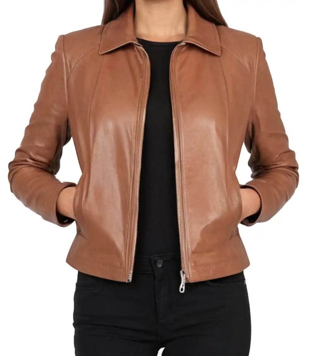 Casual Leather Jacket Women