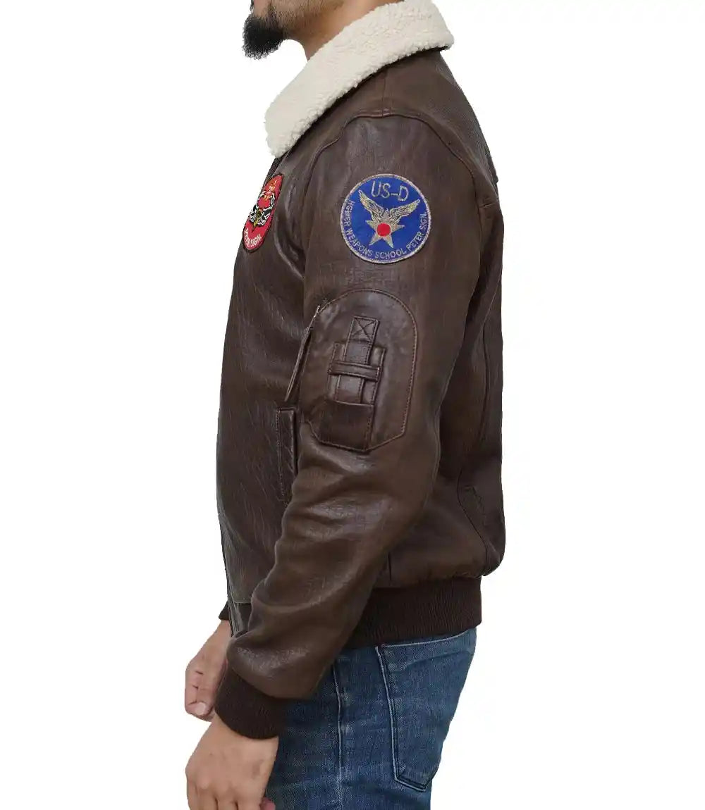 Brown Flight Jacket Bomber

