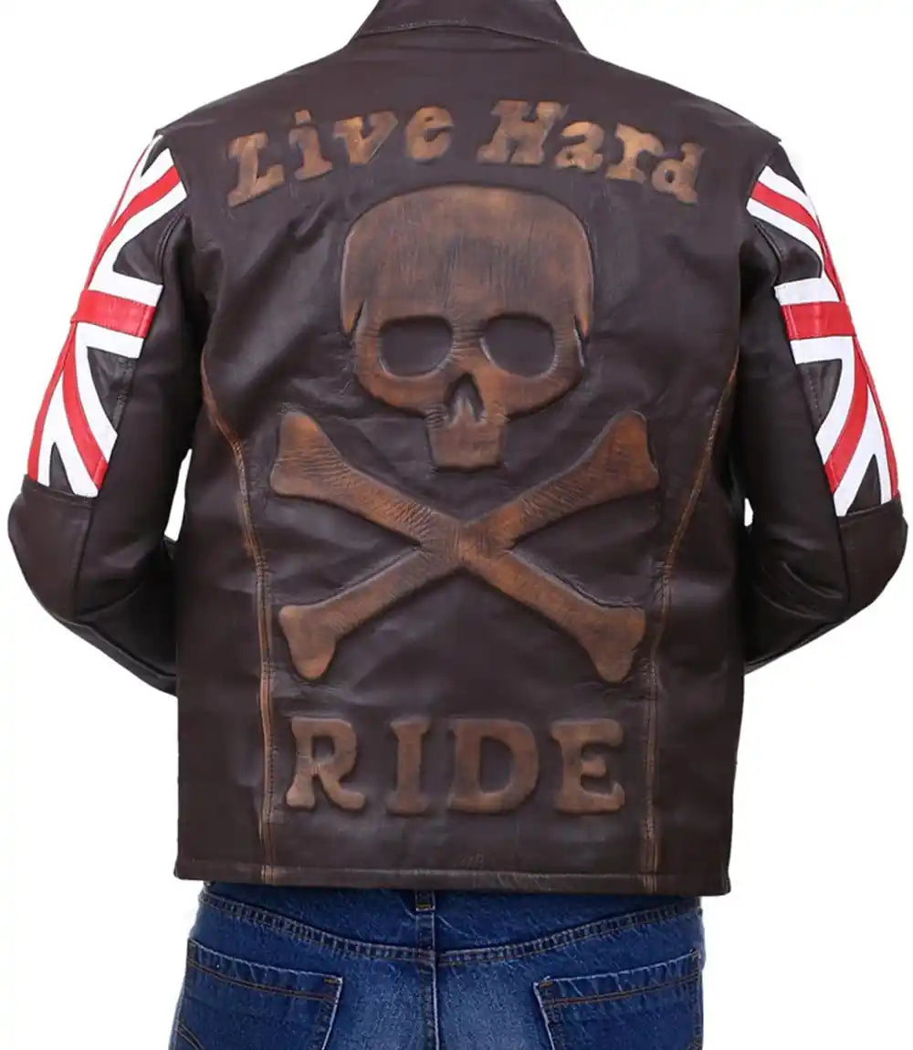 Distressed Leather Jacket