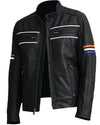Retro Leather Motorcycle Jacket

