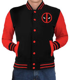 Letterman Jacket With Deadpool Logo

