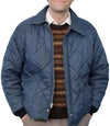 Mens Quilted Jacket | Blue Bomber Jacket

