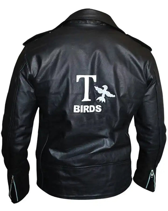 Black Leather T Birds Jacket

