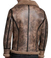 Shearling Leather Jacket Brown
