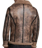 Shearling Leather Jacket Brown