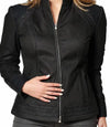 Ladies Leather Biker Jacket