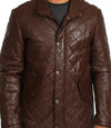Diamond Quilted Leather Jacket

