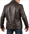 Mens Distressed Brown Leather Jacket Vintage


