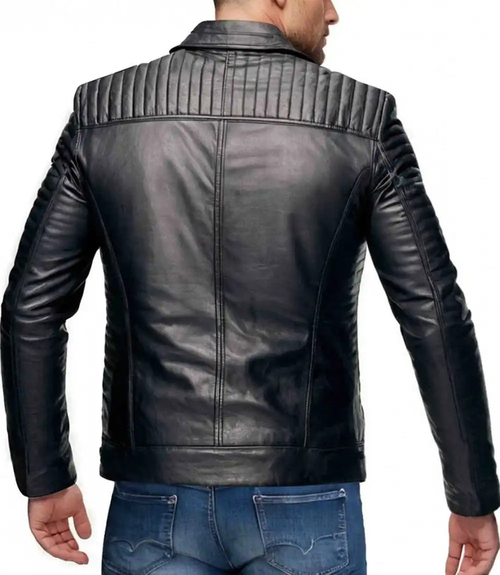Padded Leather Jacket Lambskin