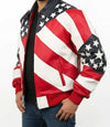 Mens American Flag Leather Jacket