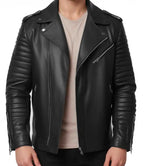 Classic Motorcycle Leather Jacket


