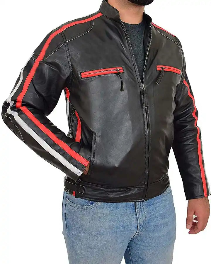Mens Retro Leather Jacket

