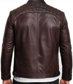 Distressed Brown Leather Jacket