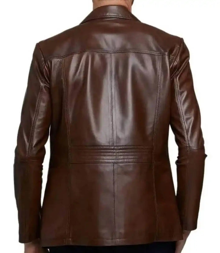 Mens Lambskin Coat Brown
