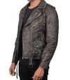 Distressed Leather Jacket Motorcycle for Sale

