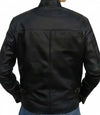 Mens Retro American Moto Biker Leather Jacket