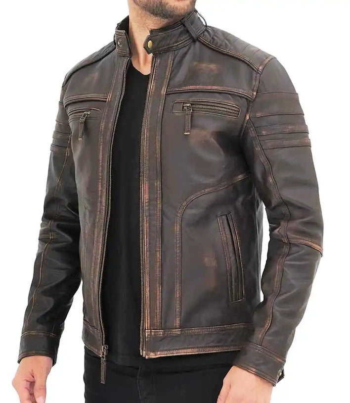 Brown Leather Vintage Jacket