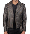 Distressed Brown Leather Jacket Motorcycle for Sale

