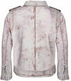 White Distressed Motorcycle Jacket