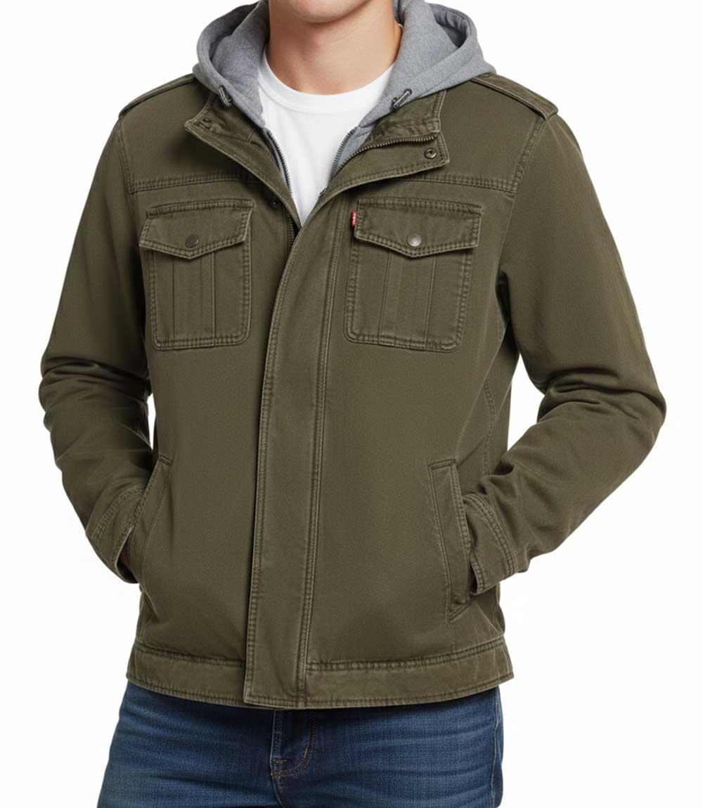 NYC M-65 Style Olive Green Military Jacket
