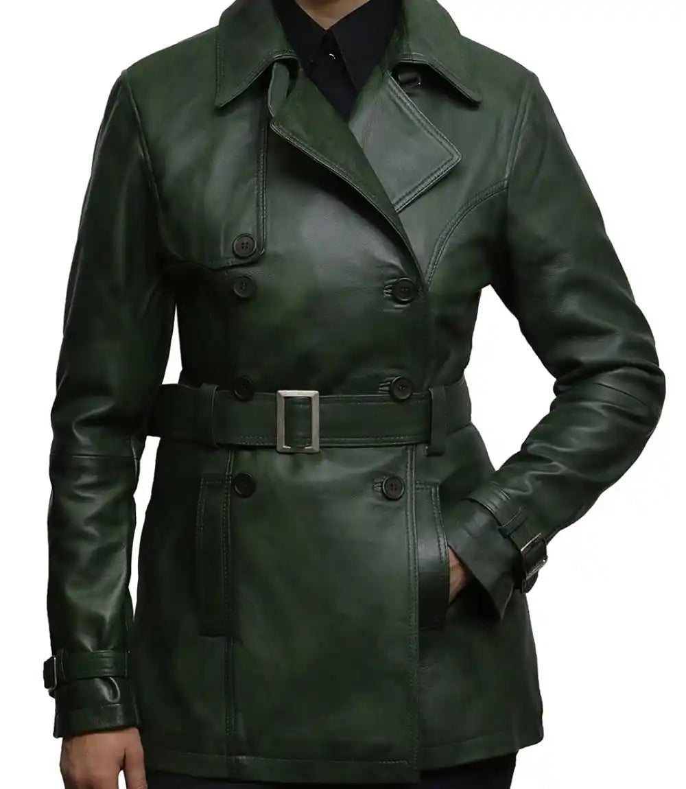 Olive Green Petite Coats For Women
