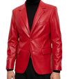Red Leather Coat Mens

