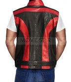 Black and Red Leather Vest