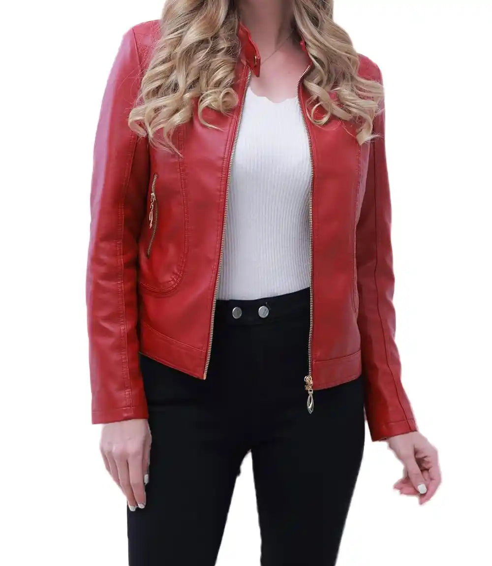 Women Petite Moto Jacket
