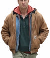 Running Cotton Bomber Jacket With Hood