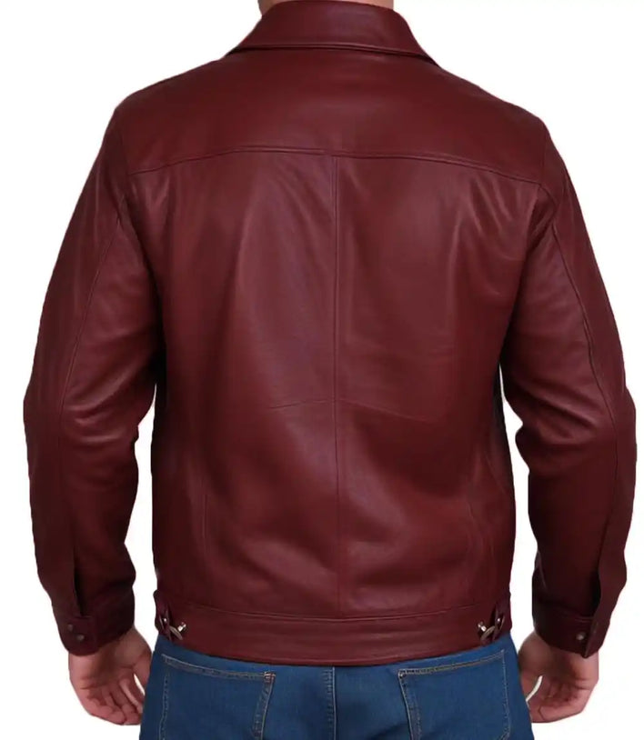 Burgundy Leather Lambskin
