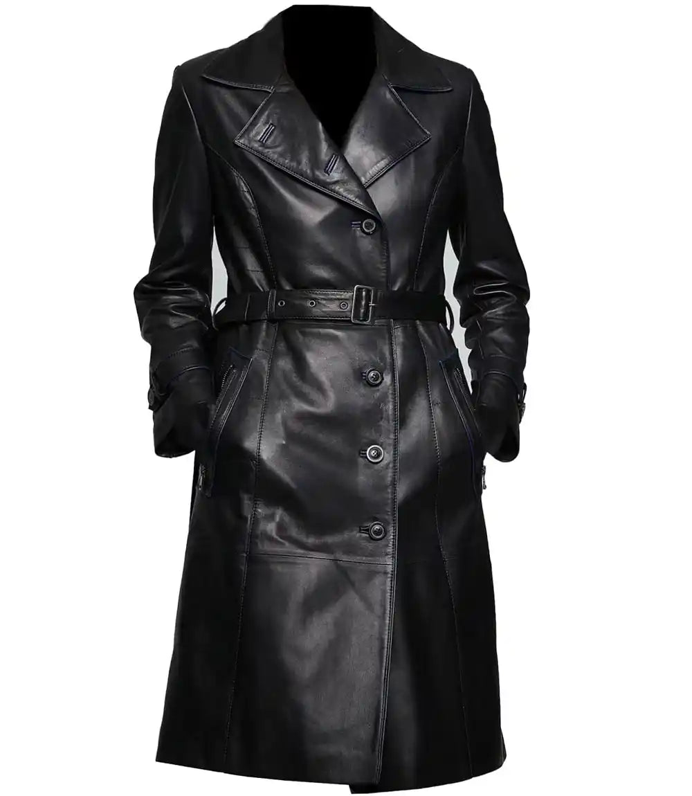 Womens Trench Coat Leather