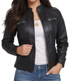 Slim Fit Leather Jacket Women

